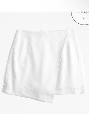 Abercrombie and Fitch Scarlett Linen Blend Wrap Mini Skort